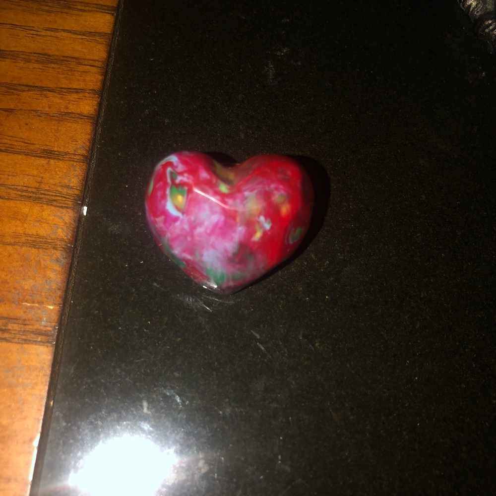 Hard Plastic colorful Heart shape ring